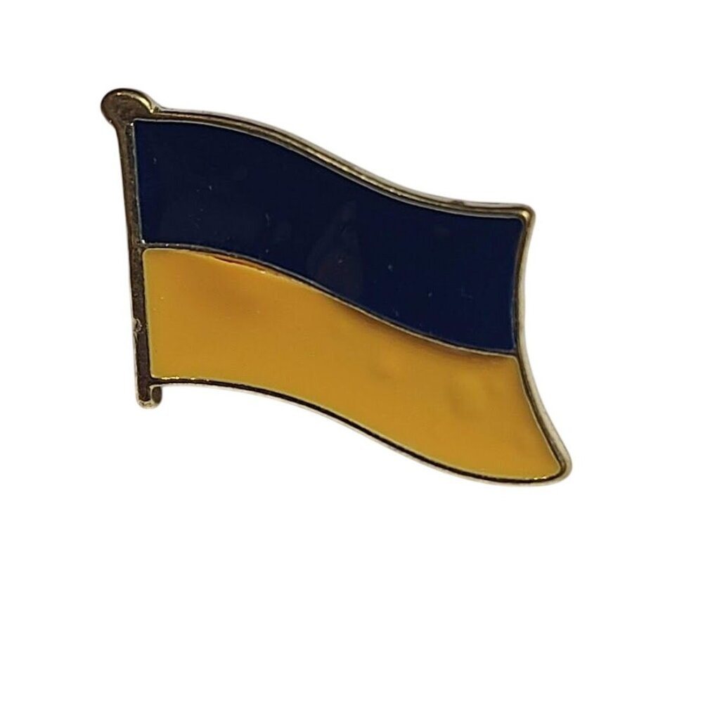 Ukraine Flag Lapel Pin Blue Yellow Enamel Solidarity Support Slava Ukraini